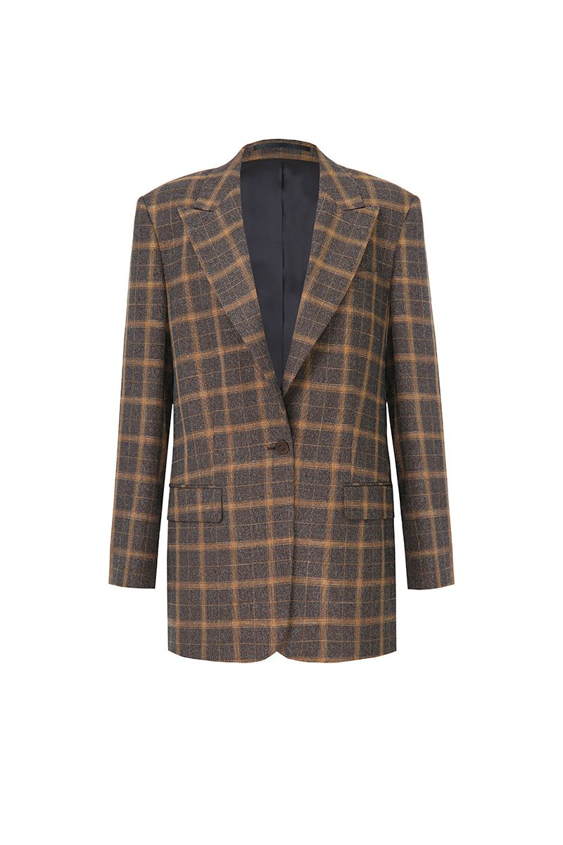 REHMAI Coffee Polyester Jacket, view 1 of 6