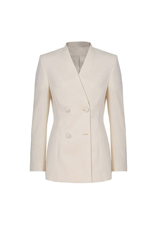 REHMAI Beige Polyester Jacket, view 1 of 4