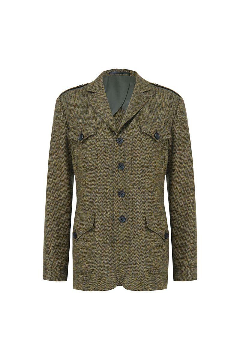 REHMAI Green Stripe Wool Jacket, view 1 of 8