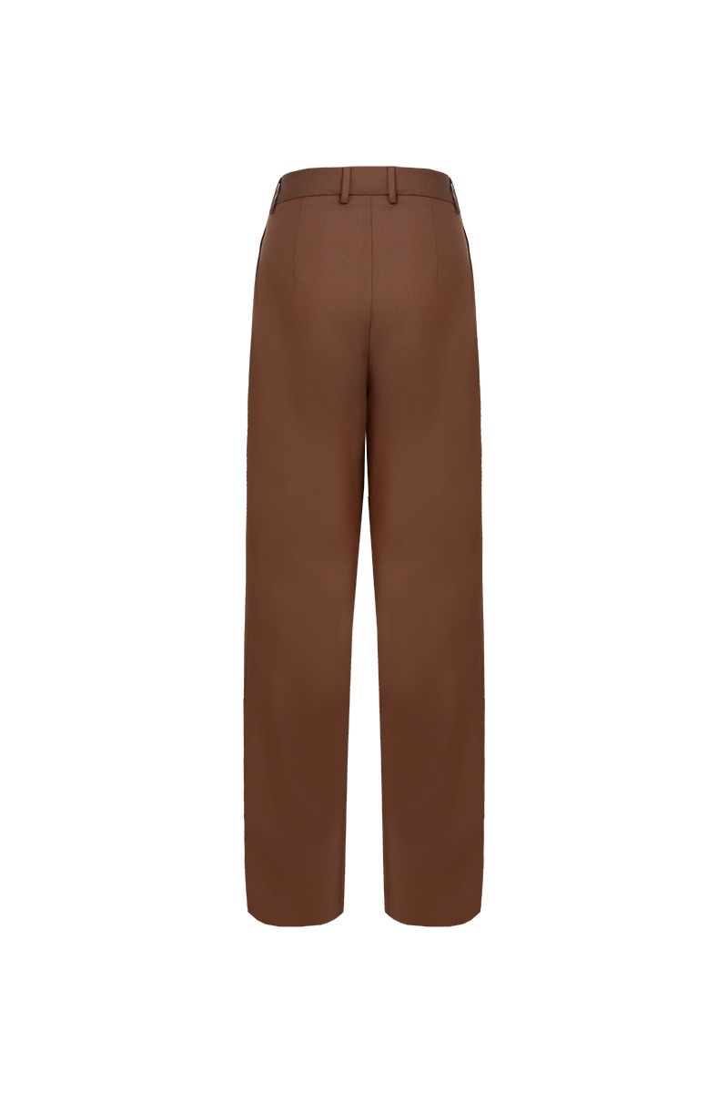 REHMAI Orange Wool Trousers, view 2 of 2