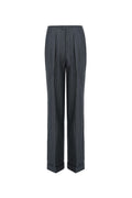 REHMAI Charcoal Stripe Wool Trousers, view 1 of 3
