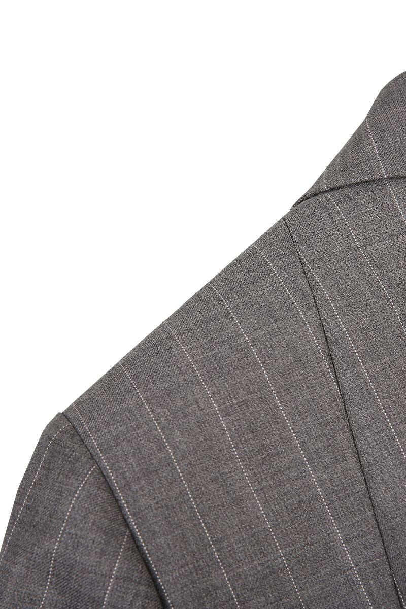 REHMAI Grey Stripe Wool Jacket, view 2 of 5