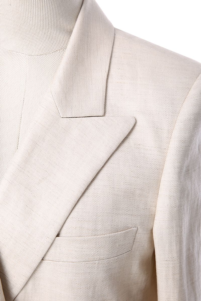 REHMAI Cream Tencel Jacket, view 2 of 3