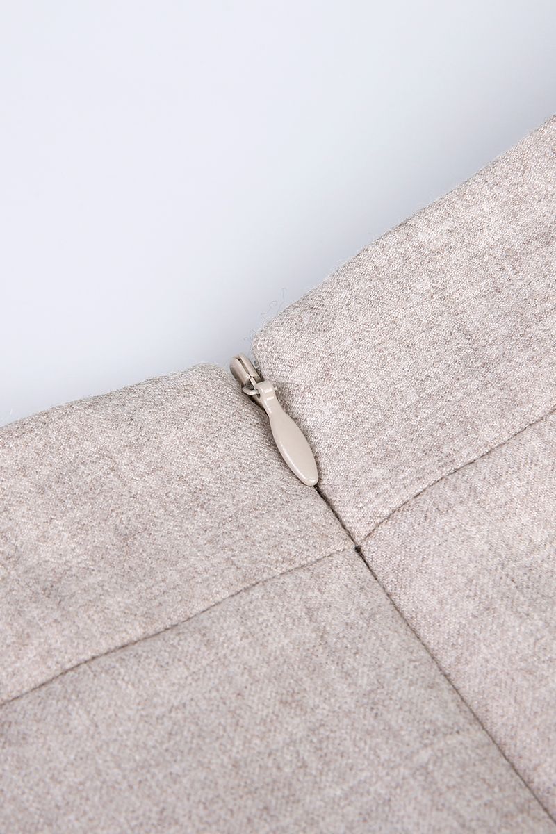 REHMAI Khaki Wool Skirt, view 2 of 5