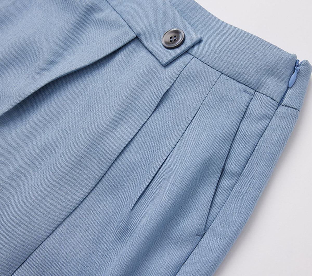 REHMAI Blue Acetate Trousers, view 3 of 6