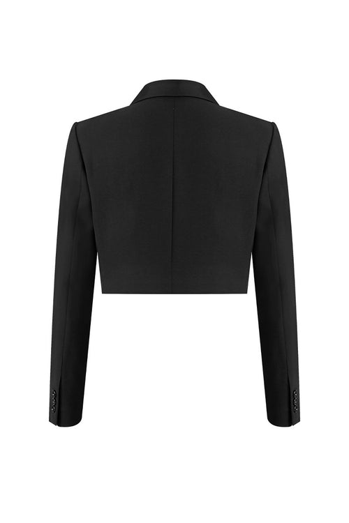 REHMAI Black Acetate Jacket, view 2 of 5