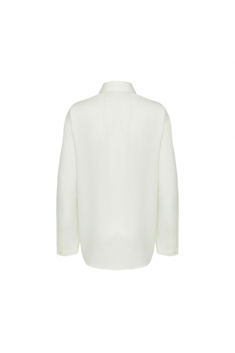 REHMAI White Silk Shirt, view 2 of 4