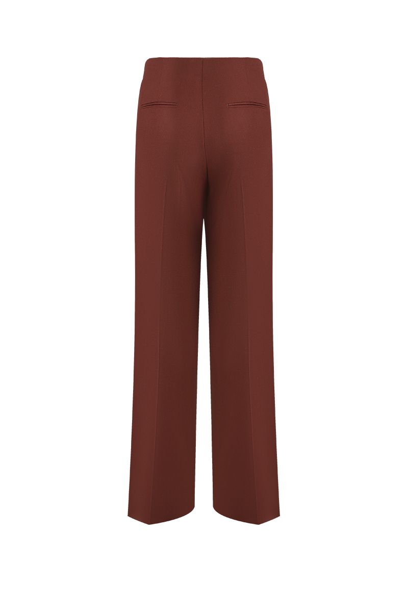REHMAI Burgundy Wool Trousers, view 2 of 5