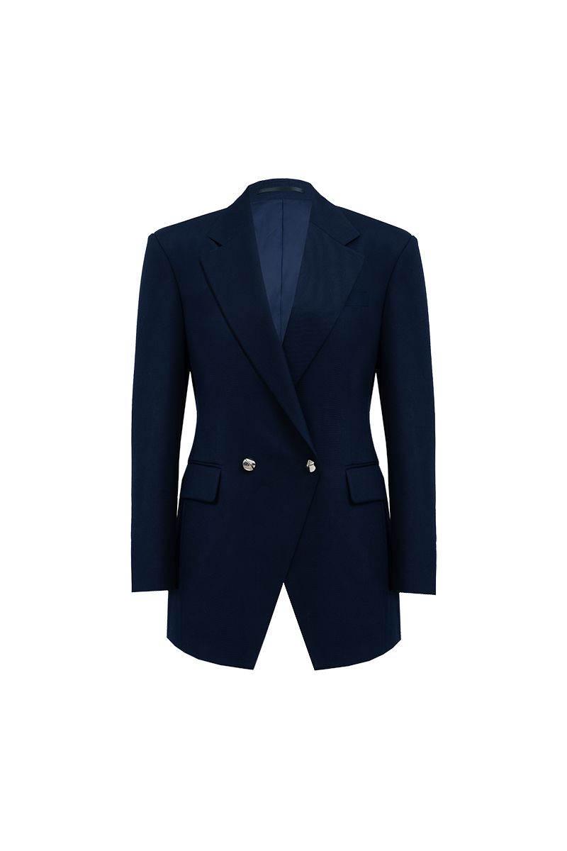REHMAI Navy Wool Jacket, view 1 of 5