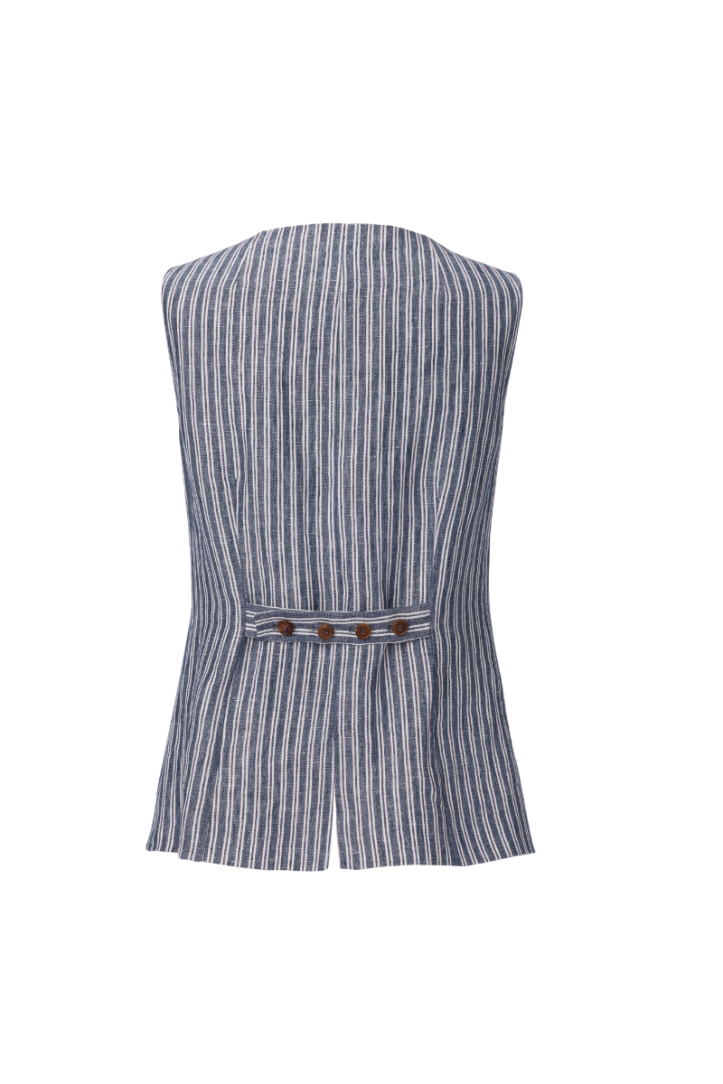 REHMAI Blue Stripe Linen Jacket, view 2 of 4