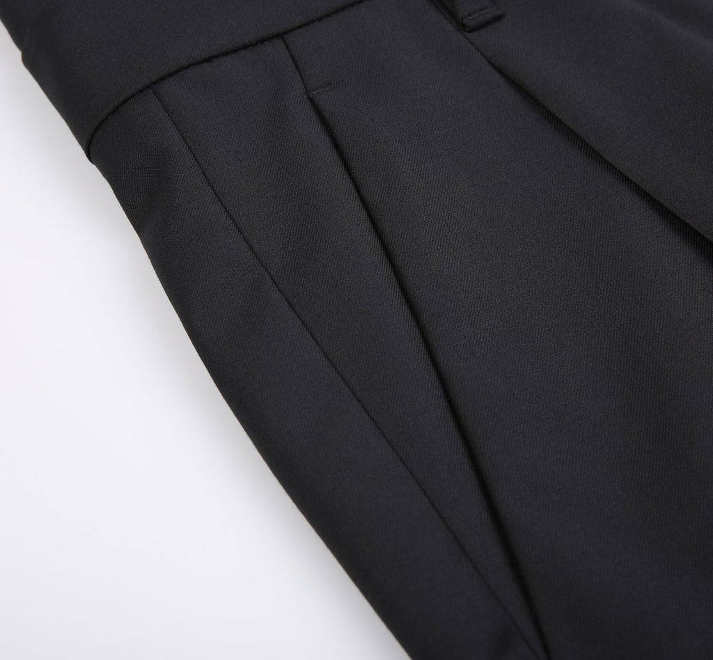 REHMAI Black Wool Trousers, view 3 of 5