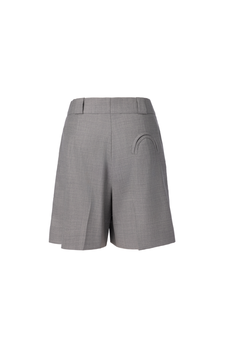 REHMAI Grey Wool Shorts, view 2 of 2