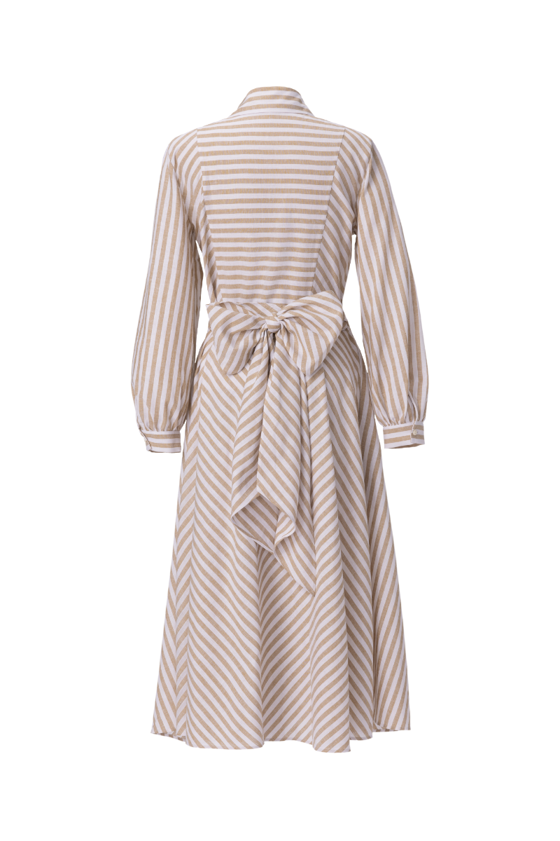 REHMAI Brown Stripe Linen Shirt, view 2 of 2