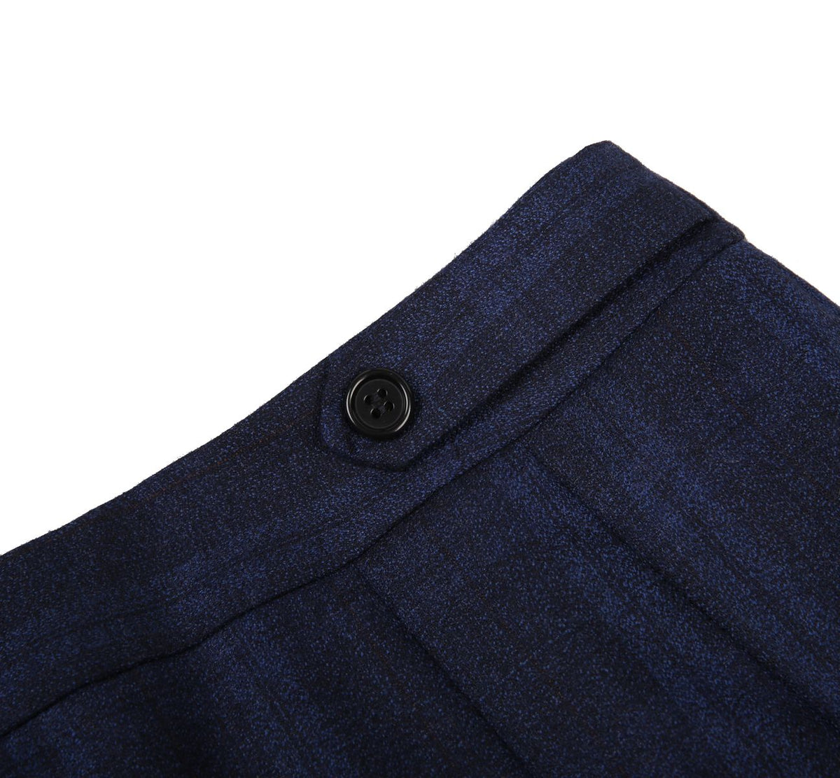 REHMAI Navy Check Wool Skirt, view 3 of 6