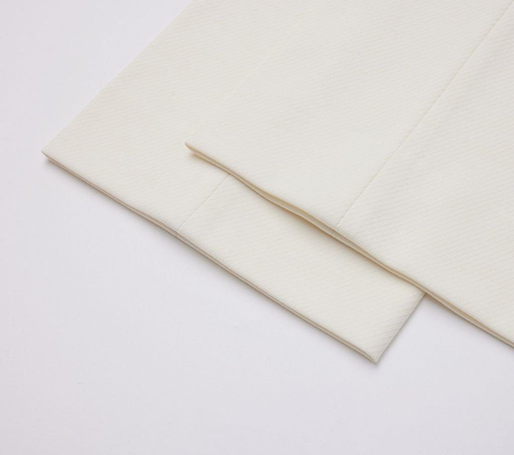 REHMAI White Polyester Trousers, view 3 of 7