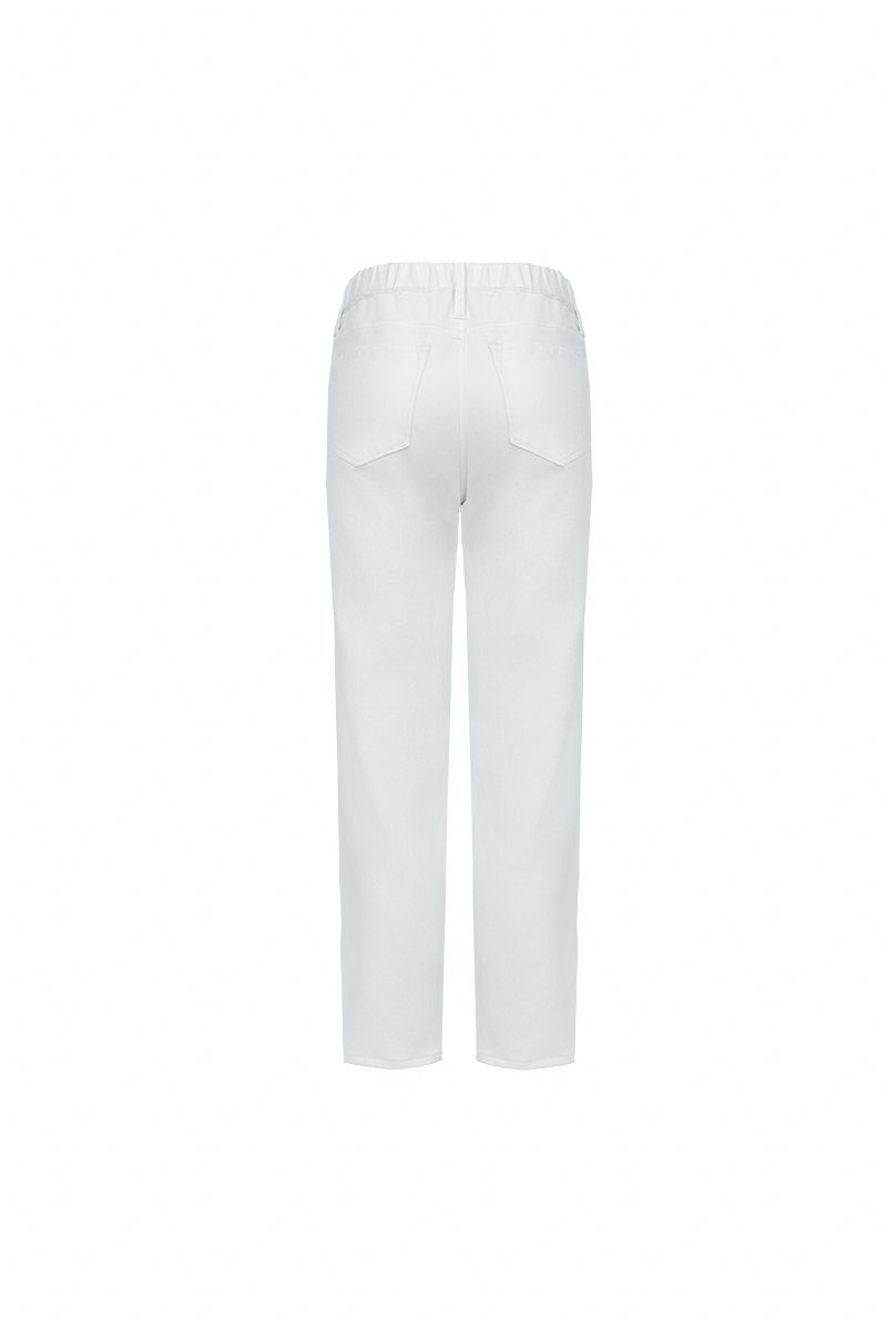 REHMAI White Cotton Trousers, view 3 of 6