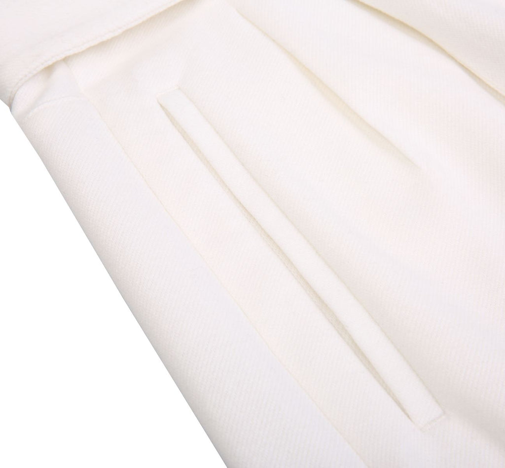 REHMAI White Wool Trousers, view 4 of 6