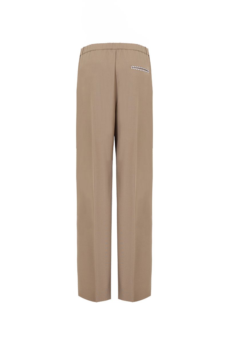 REHMAI Khaki Wool Trousers, view 3 of 6