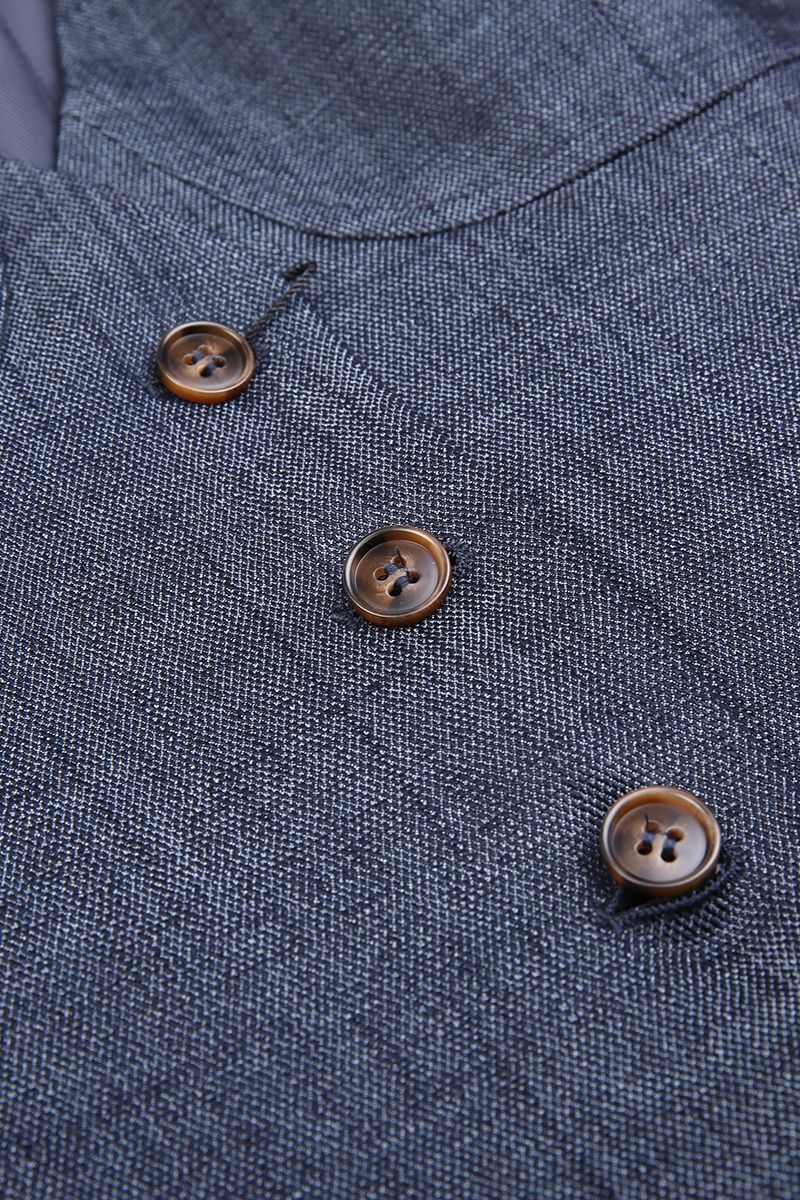 REHMAI Navy Tencel Waistcoat, view 3 of 5