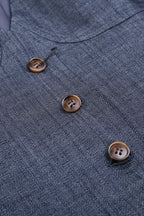 REHMAI Navy Tencel Waistcoat, view 3 of 5