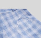 REHMAI Light Blue Check Linen Shorts, view 4 of 4