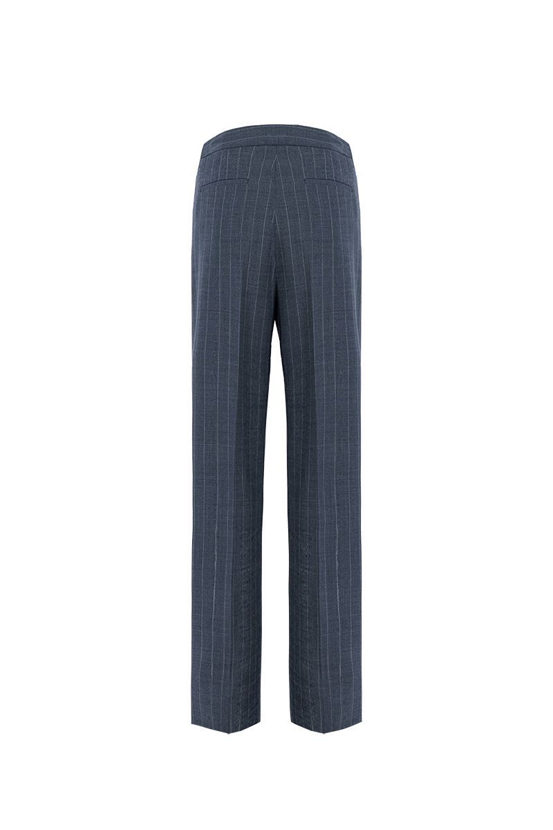 REHMAI Grey Stripe Wool Trousers, view 3 of 3