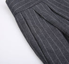 REHMAI Grey Stripe Wool Trousers, view 4 of 5