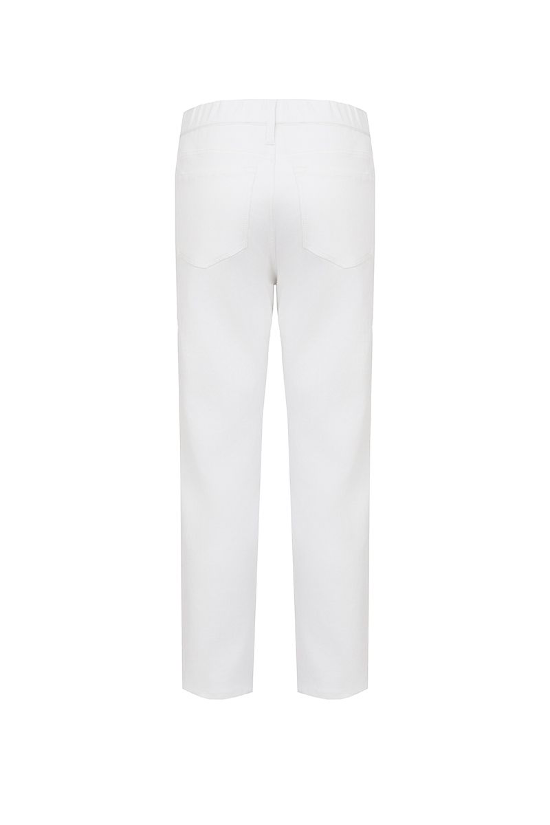 REHMAI White Cotton Trousers, view 3 of 8