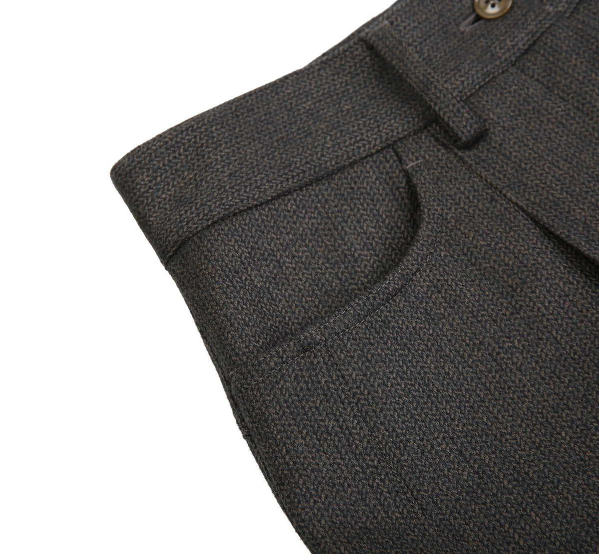 REHMAI Green Stripe Wool Trousers, view 4 of 6