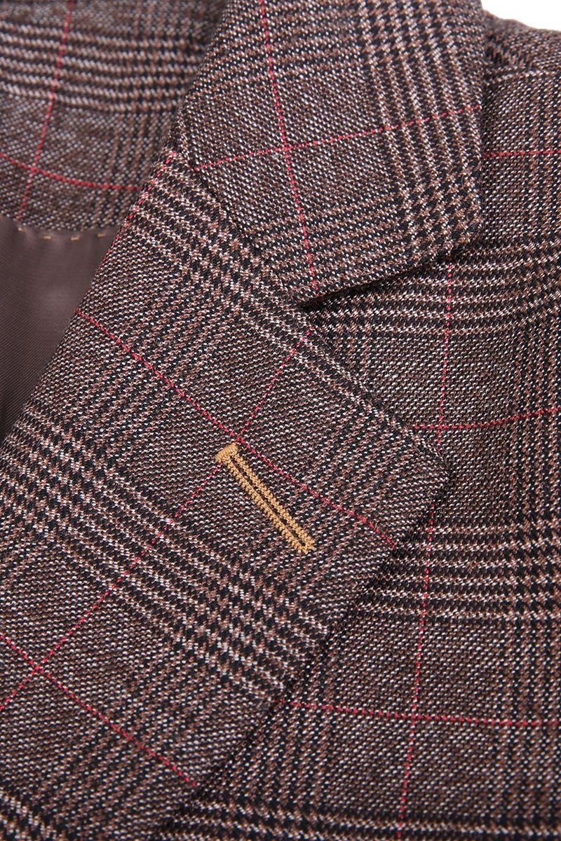 REHMAI Brown Check Wool Jacket, view 3 of 5