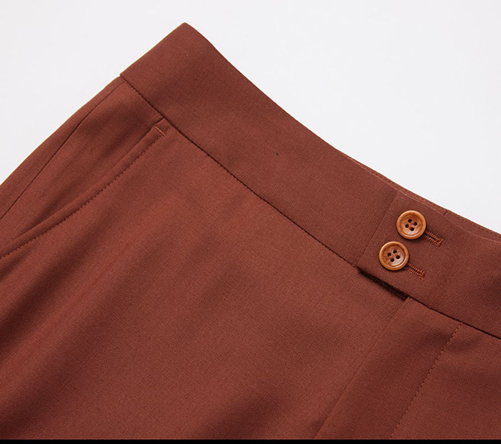 REHMAI Burgundy Wool Trousers, view 4 of 6
