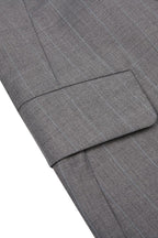 REHMAI Grey Stripe Polyester Jacket, view 3 of 5