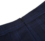 REHMAI Navy Check Wool Skirt, view 4 of 6
