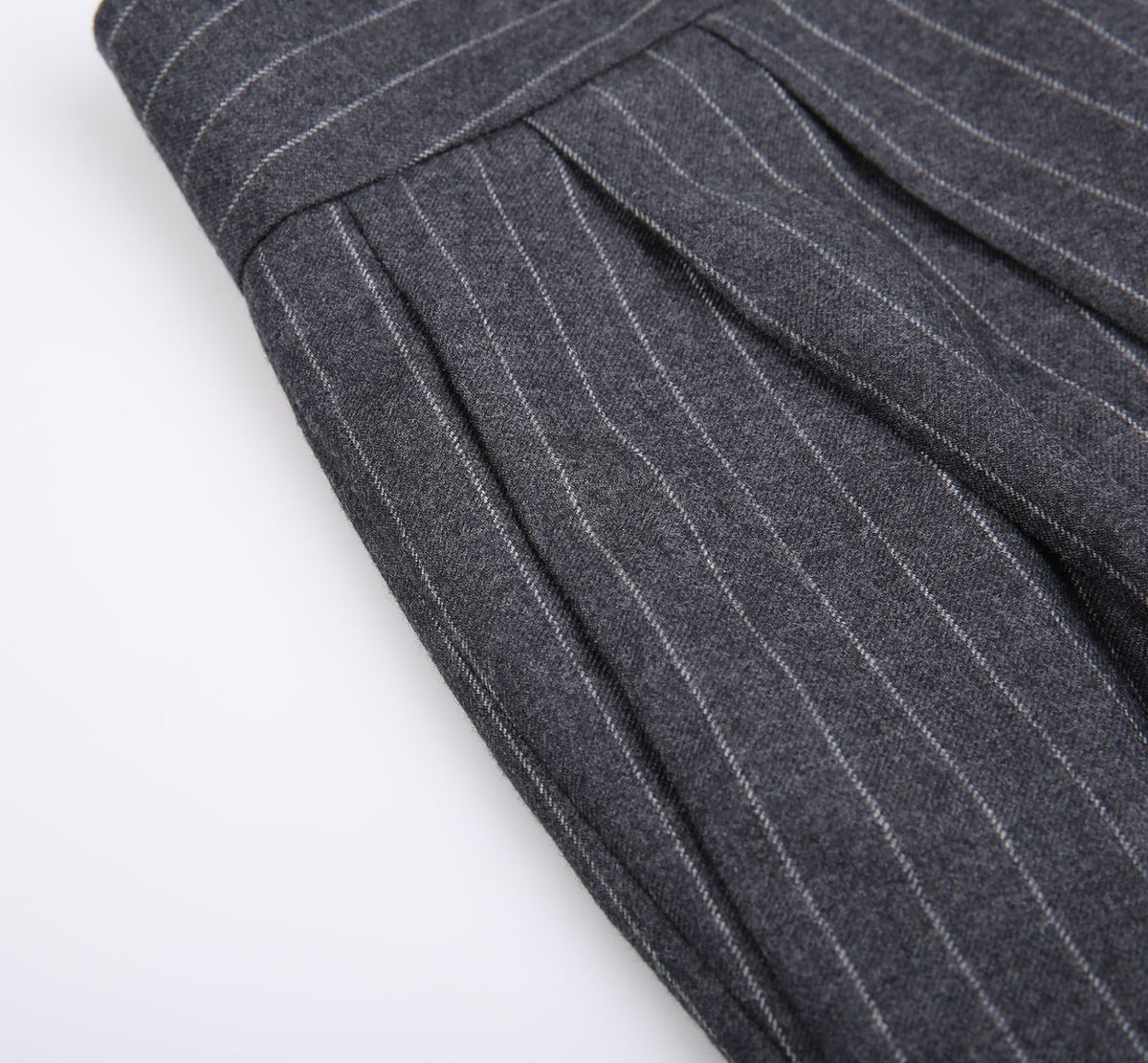 REHMAI Grey Stripe Wool Trousers, view 4 of 6