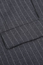 REHMAI Grey Stripe Wool Jacket, view 3 of 5
