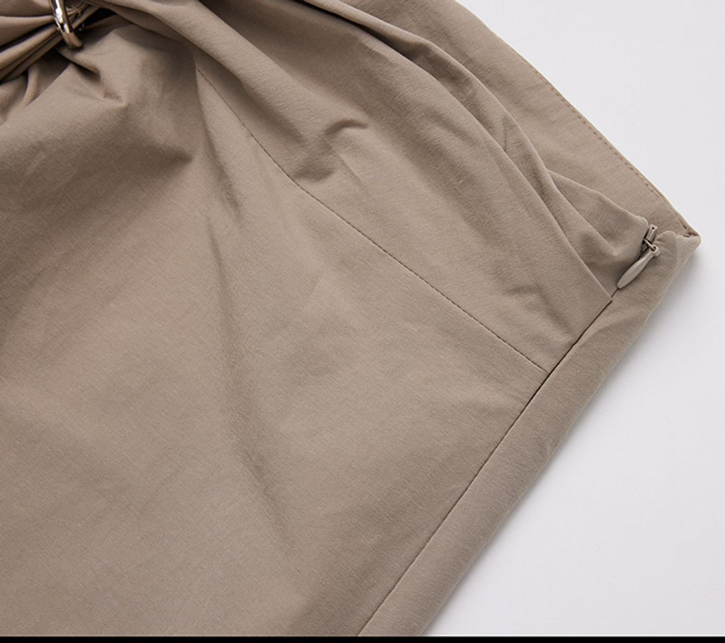 REHMAI Khaki Cotton Skirt, view 4 of 4