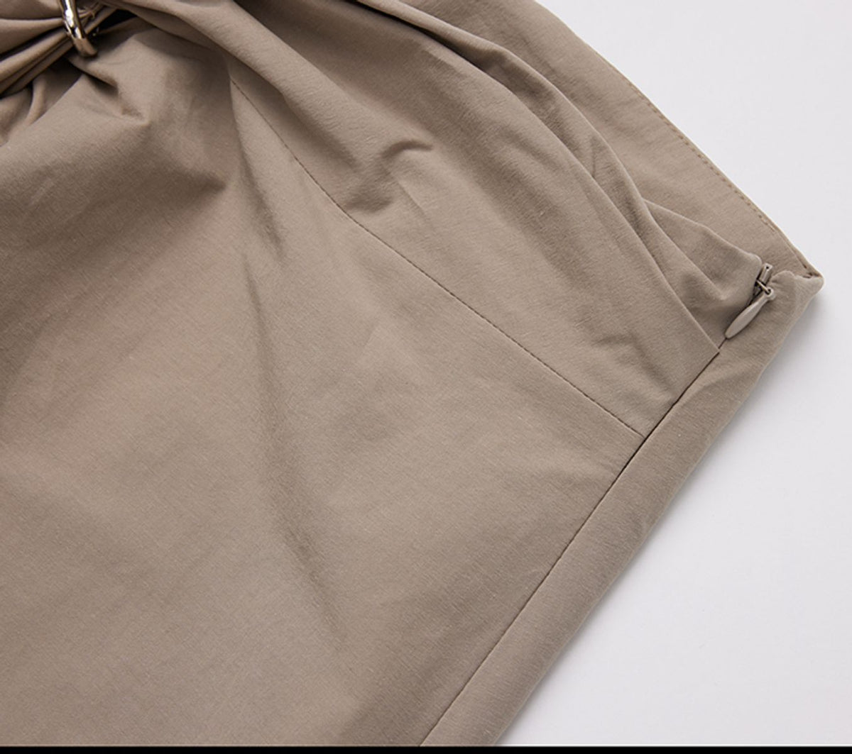REHMAI Khaki Cotton Skirt, view 4 of 4