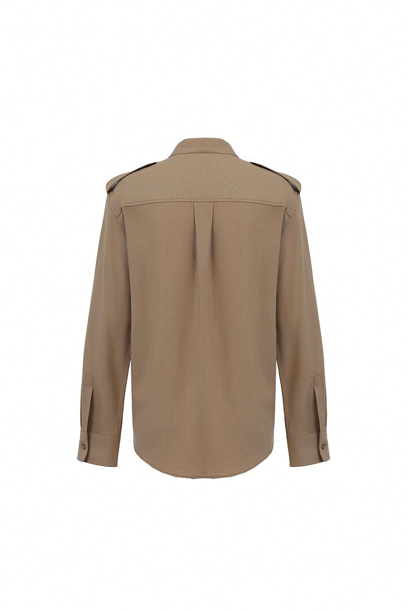 REHMAI Brown Wool Shirt, view 3 of 7