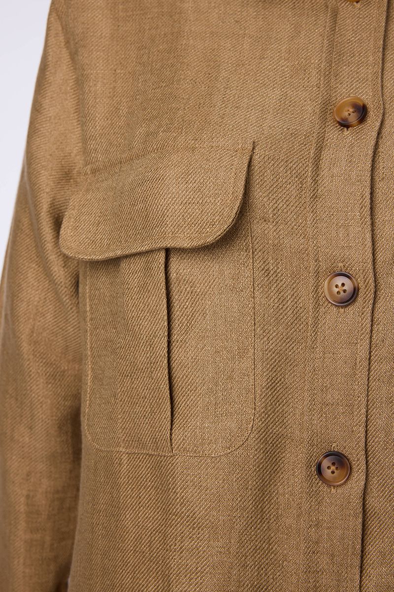 REHMAI Brown Linen Shirt, view 3 of 3