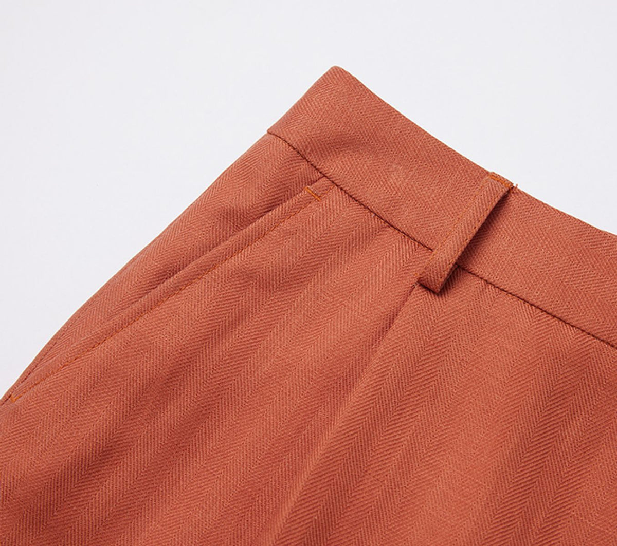 REHMAI Red Tencel Shorts, view 5 of 6
