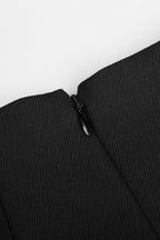 REHMAI Black Textured Wool Skirt, view 4 of 5