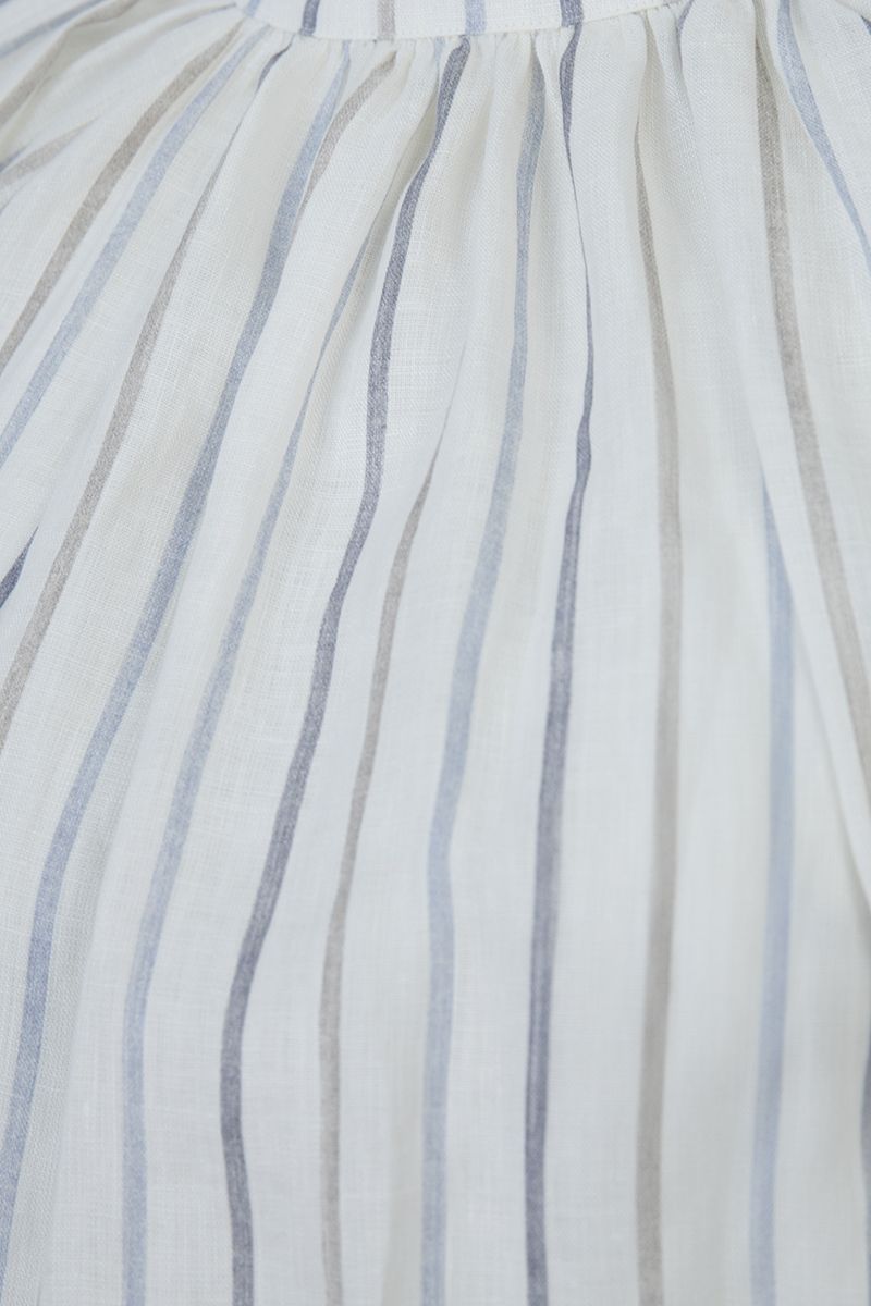 REHMAI Brown Stripe Linen Shirt, view 4 of 6