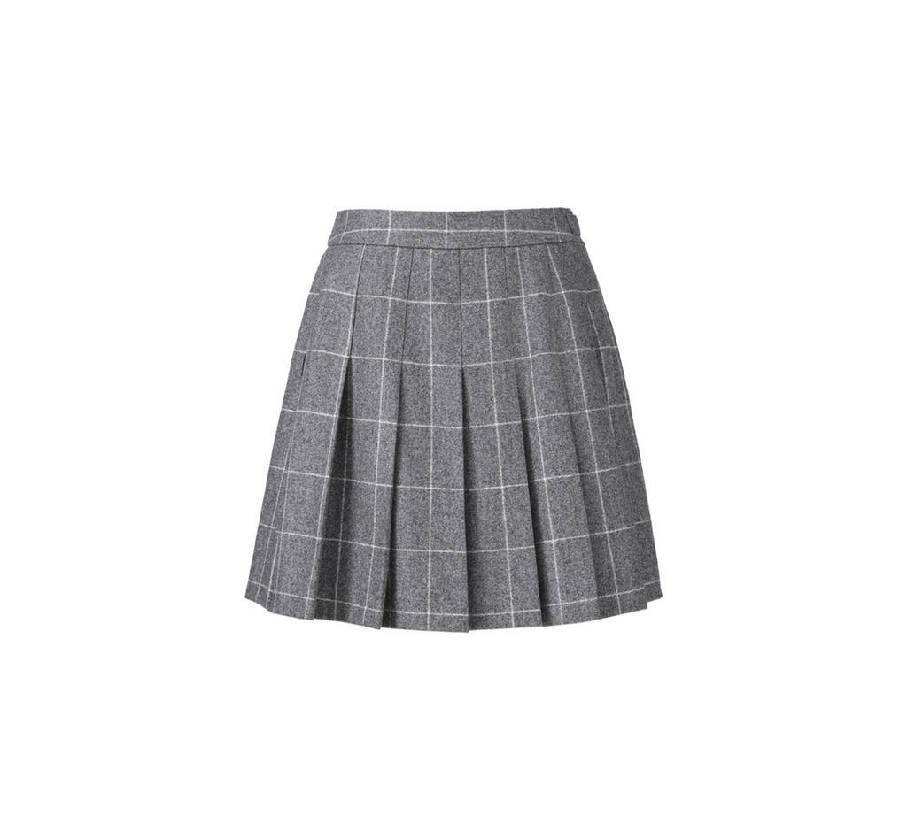 REHMAI Grey Check Wool Skirt, view 5 of 5