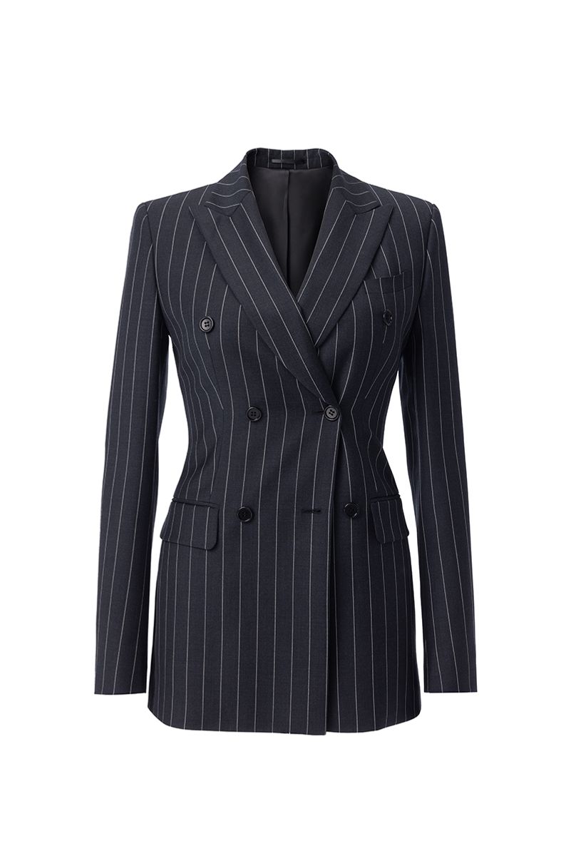 REHMAI Grey Stripe Wool Jacket, view 1 of 1