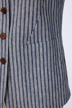 REHMAI Blue Stripe Linen Jacket, view 3 of 4