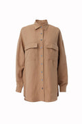 REHMAI Camel Linen Shirt, view 1 of 1