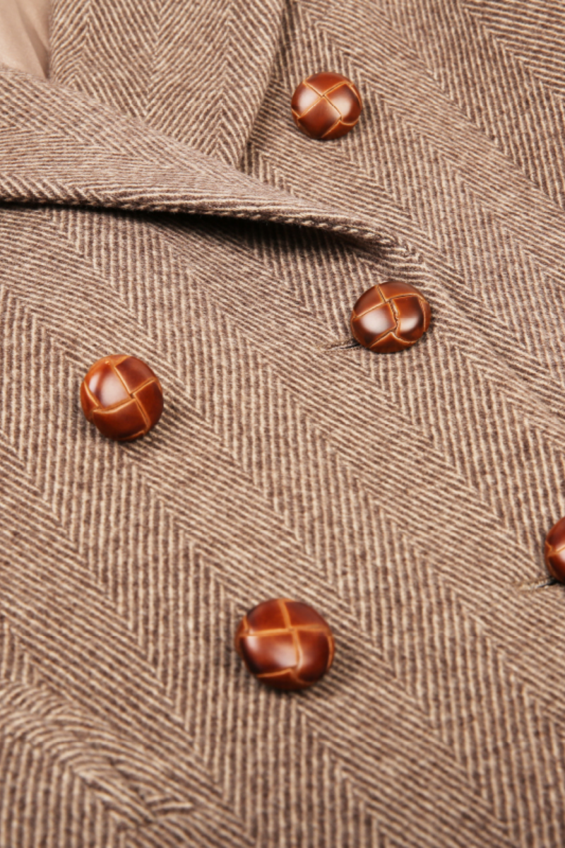 REHMAI Coffee Wool Coat, view 4 of 5