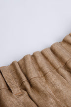 REHMAI Brown Linen Shorts, view 4 of 5
