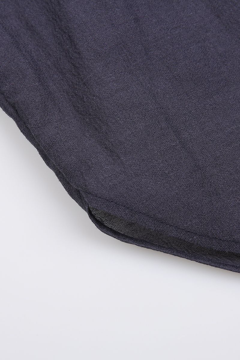 REHMAI Navy Cotton Shirt, view 4 of 5