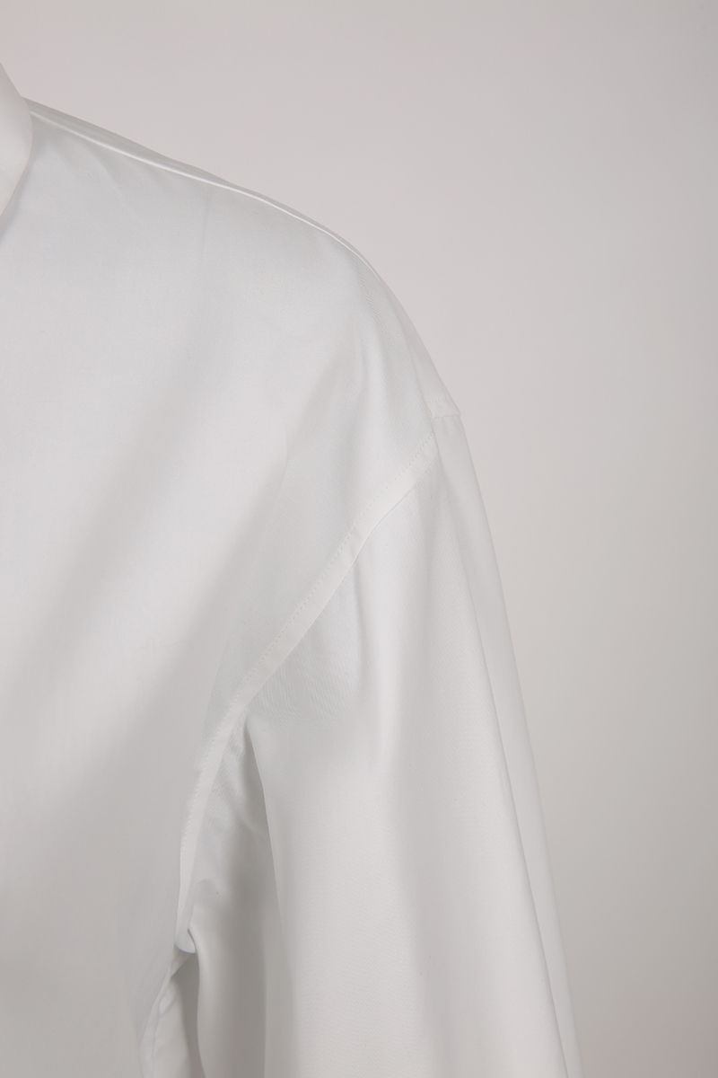REHMAI White Textured Cotton Shirt, view 3 of 6